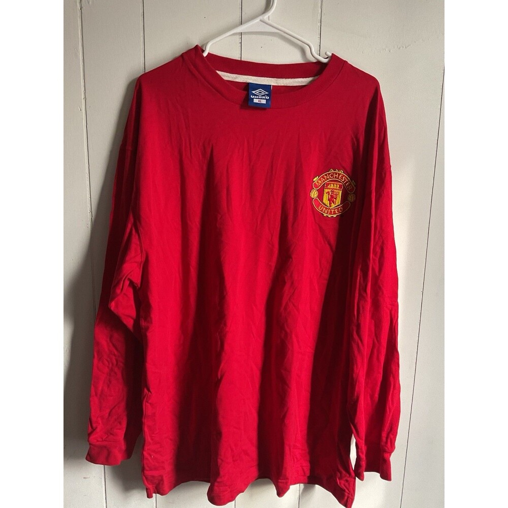 Vintage Umbro Manchester United Long Sleeve Shirt 90s Soccer Football XL